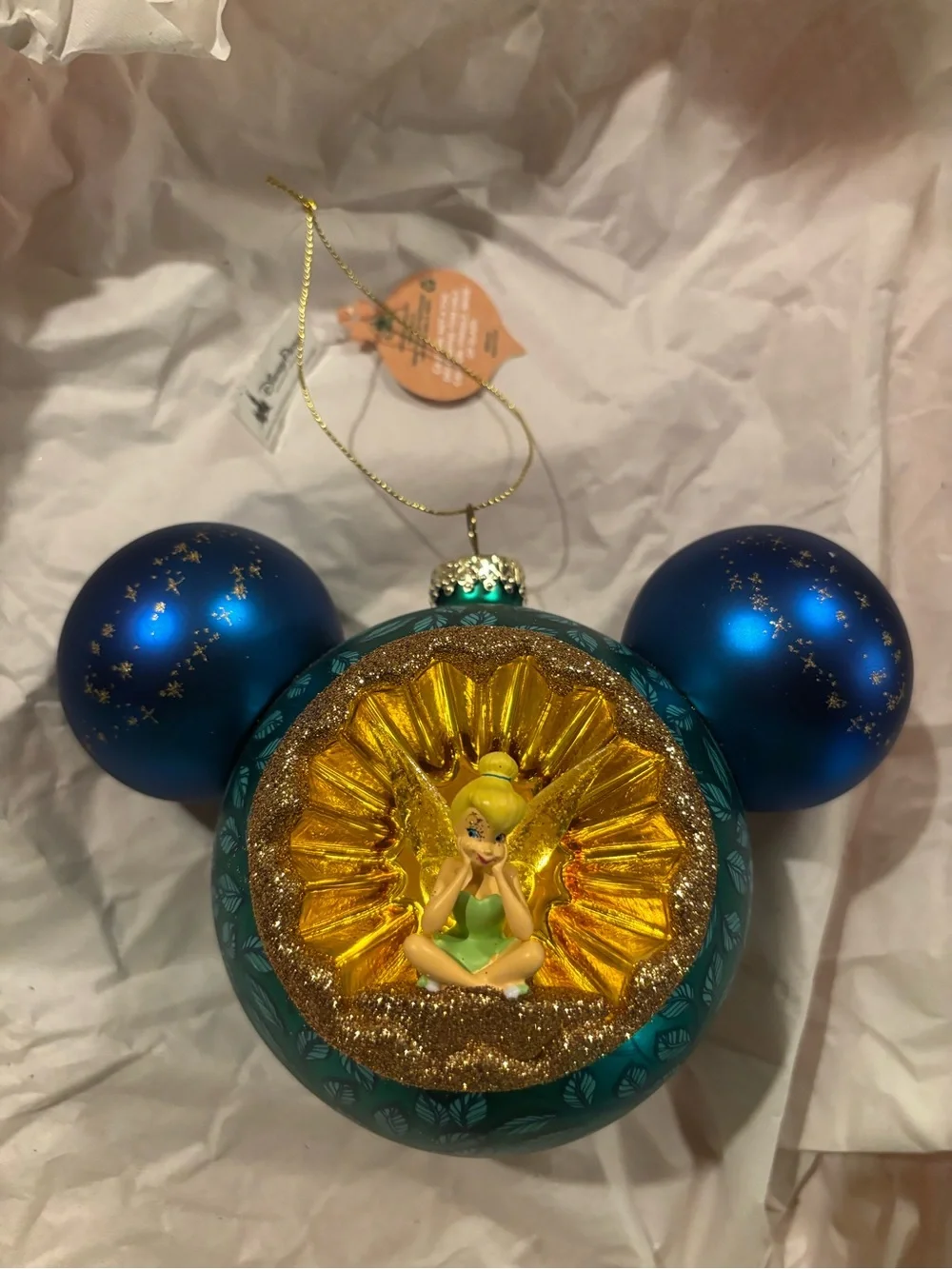 Disney Tinker Bell Peter Pan Mickey Ear Ornament Christmas holiday